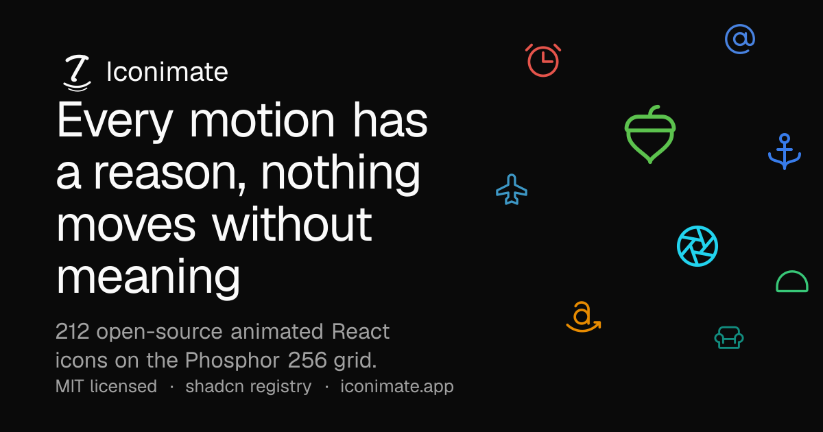 Iconimate: Animated Icon Library for React